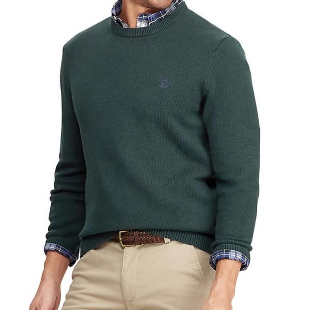 NWT Chaps Mens Sz L Classic Fit Crew Neck Sweater